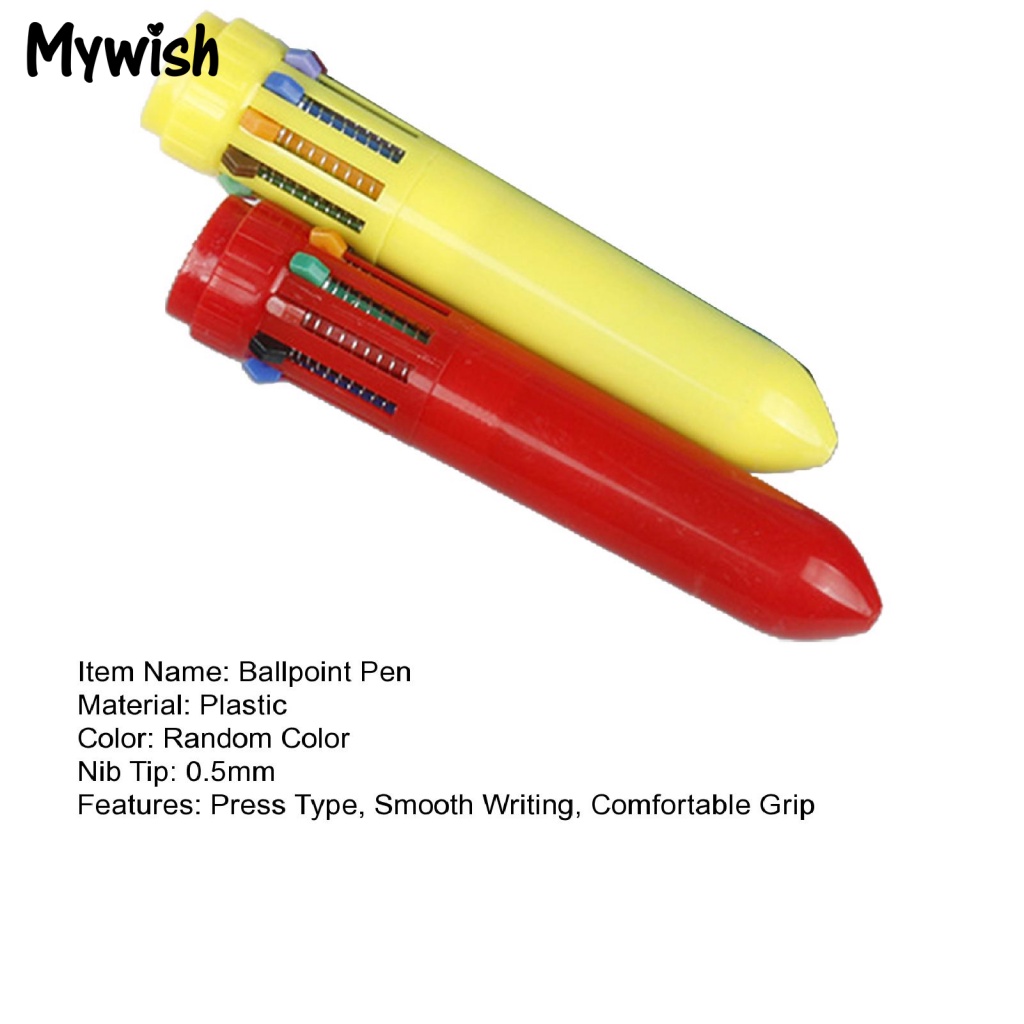 Set 2 Bút Bi Ngòi 0.5mm Nhỏ Gọn Nhiều Màu Sắc