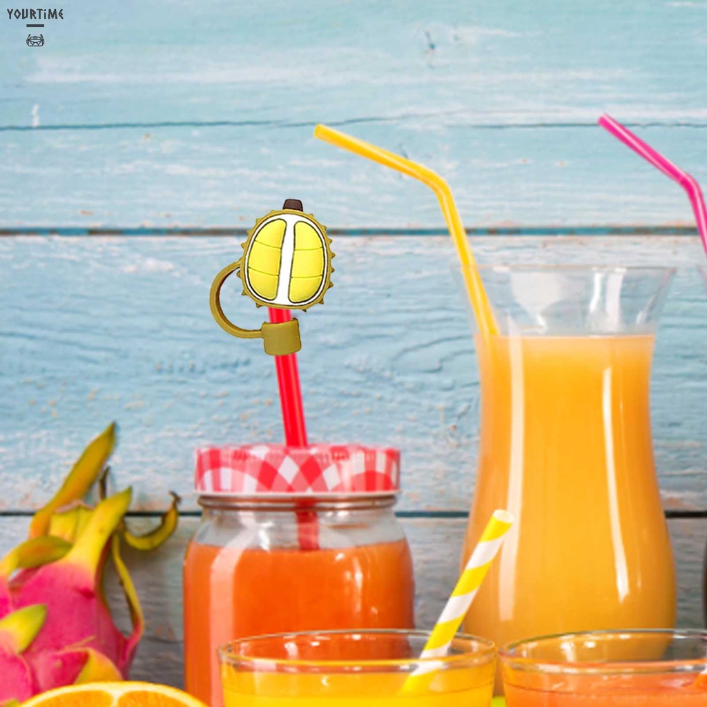 Ống Hút Silicon Tái Sử Dụng Họa Tiết Hoạt Hình 5-10mm