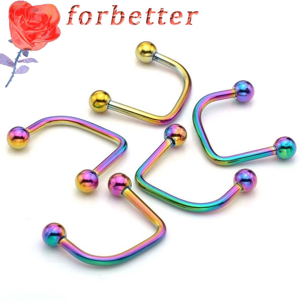 Khuyên Xỏ Môi Hình Chữ U Bằng Thép Không Gỉ Không Gây Dị Ứng Phong Cách Hàn Quốc Dành Cho Nam Nữ