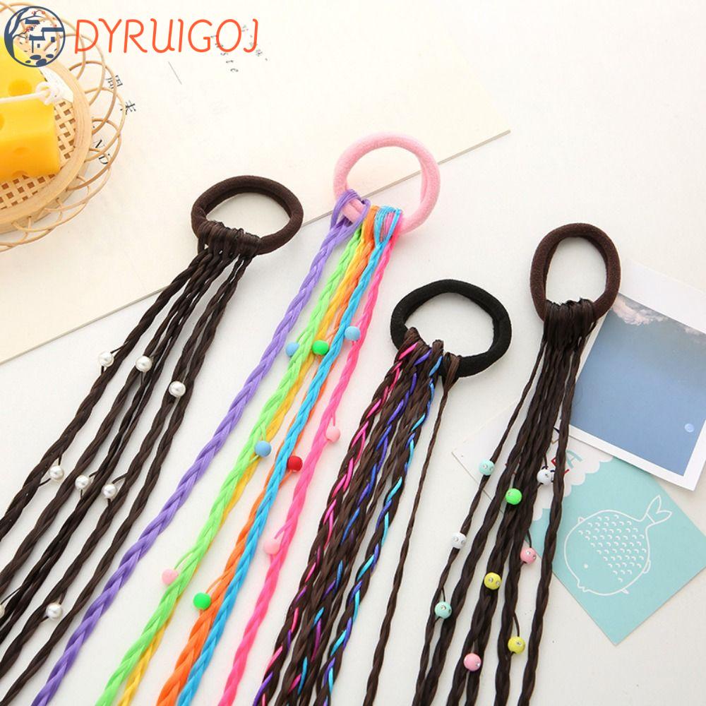 Tóc Giả Thắt Bím Bằng Sợi Tổng Hợp Dễ Thương Dành Cho Bé Gái