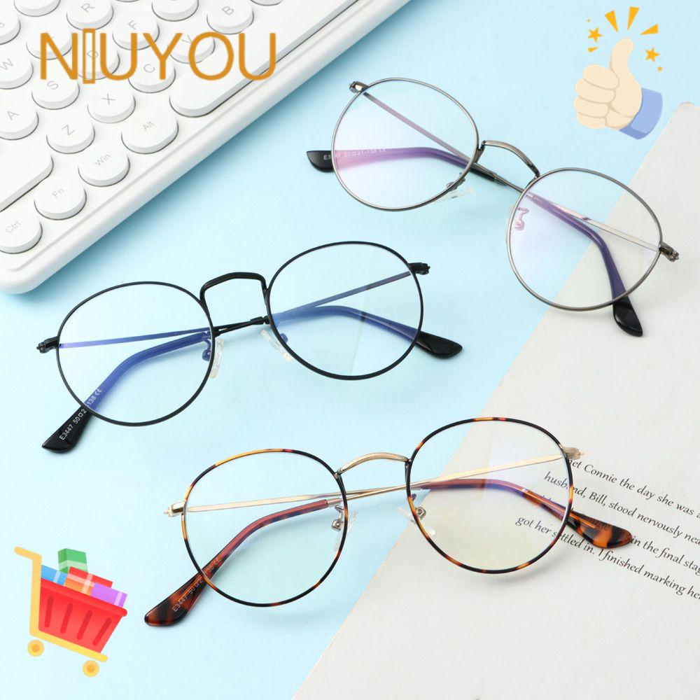 Kính Bảo Vệ Mắt Gọng Tròn Chống Ánh Sáng Xanh Cho Nam Và Nữ