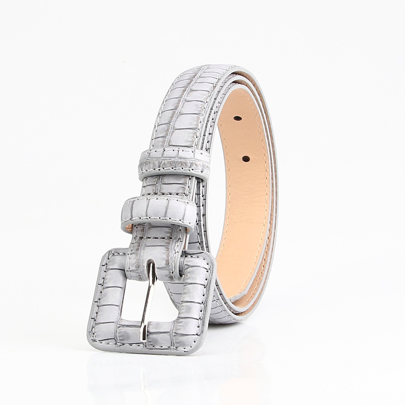 Thắt Lưng Denim Khóa Vuông Đơn Giản Cá Tính Phong Cách Retro Mới Cho Nữ