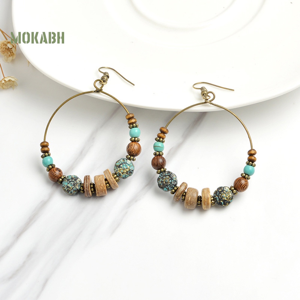 [Mok Abh] Bông Tai Tròn Phong Cách Bohemian