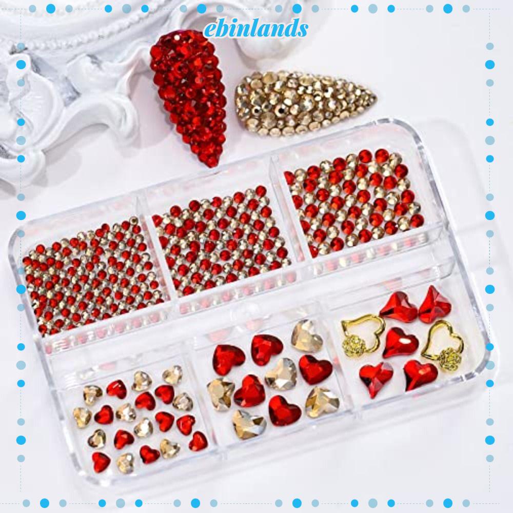 Hộp Phụ Kiện Trang Trí Móng Tay Lấp Lánh Sang Trọng