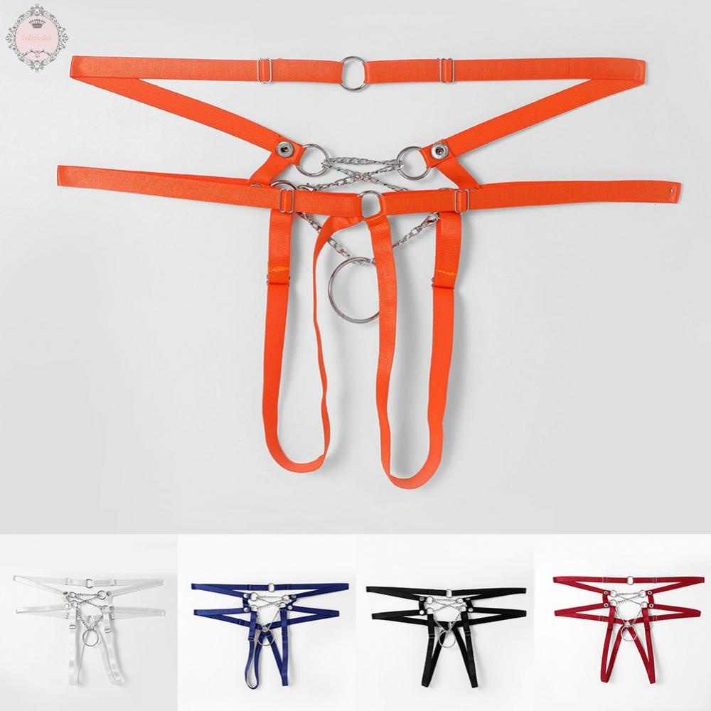 Mens Underwear Crotchless G-String Jockstrap Lingerie O Ring Hole Open Sheath