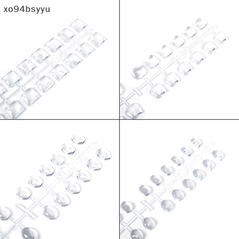 Thẻ Màu Trưng Bày Móng Giả Hình Vuông / Oval / Trái Tim Bằng Acrylic Trong Suốt Xo94Bsyu