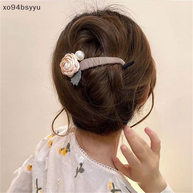Kẹp Tóc Đuôi Ngựa Trang Trí Hoa Phong Cách Cổ Điển xo94bsyyu Dành Cho Bạn Nữ VN
