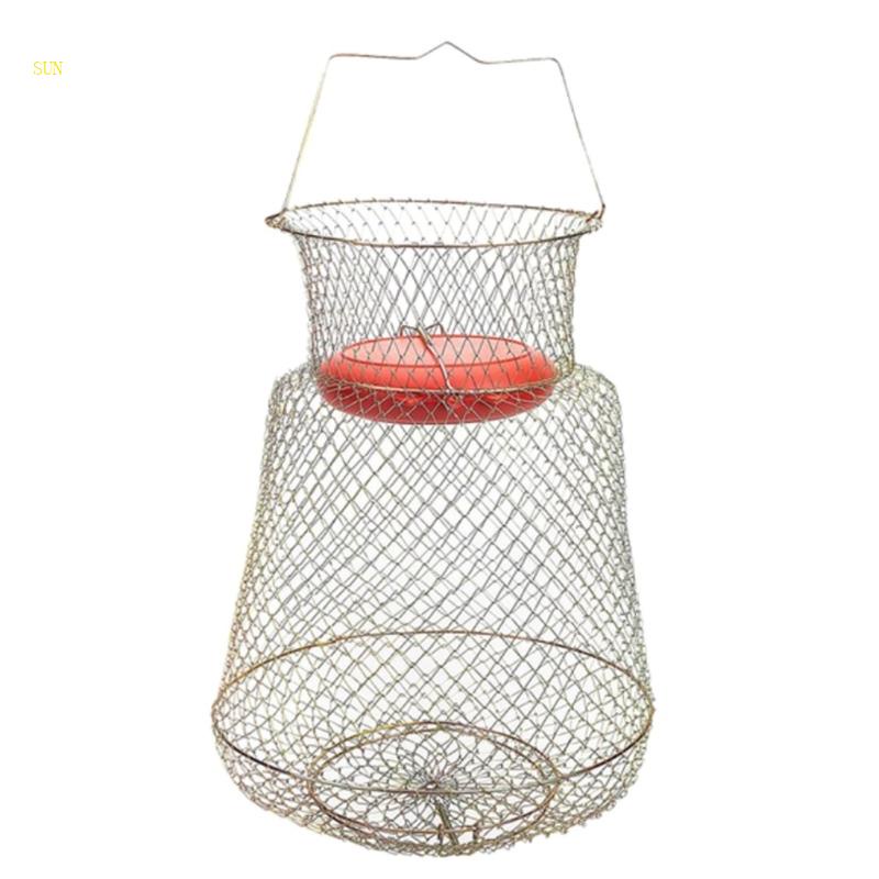 Giỏ Lưới Bắt Cá Bằng Sợi Thép Có Thể Gấp Gọn Tiện Dụng