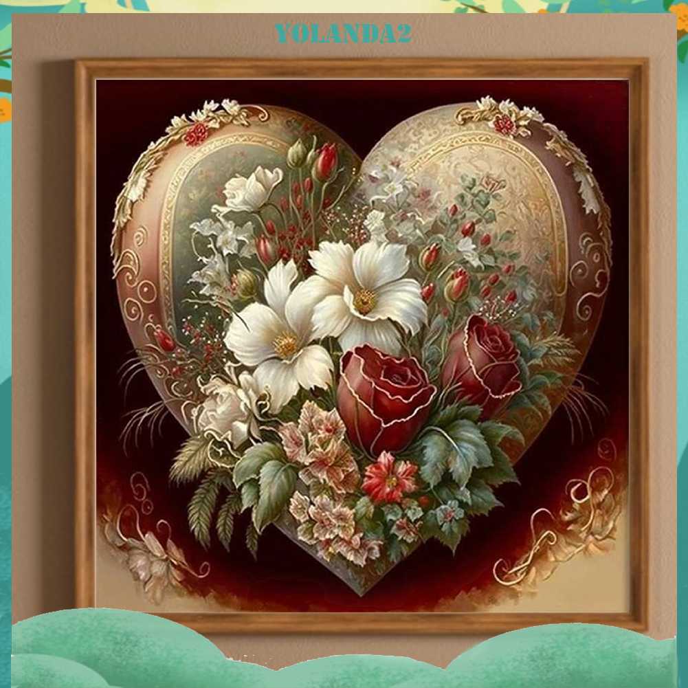 Tranh Đính Đá Kim Cương Toàn Bộ 5D DIY Hình Vẽ Hoa Trang Trí Nhà Cửa