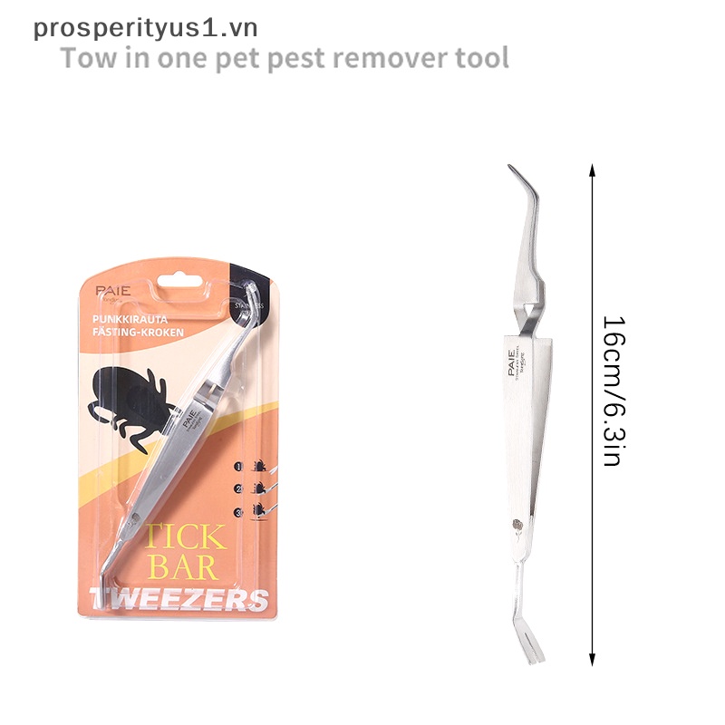 Nhíp Nhổ Lông Mèo Chuyên Nghiệp Bằng Thép Không Gỉ 2 Trong 1