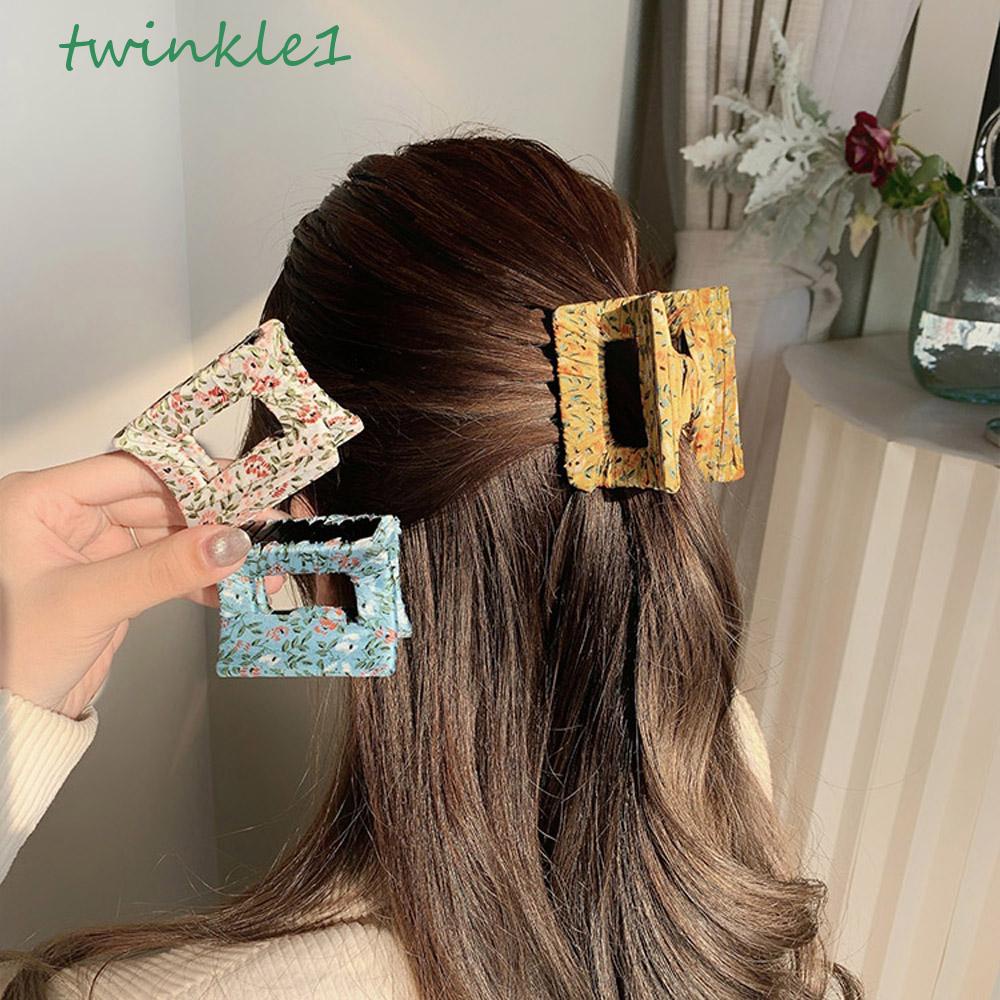 Kẹp Tóc Cá Mập Hình Vuông Lớn Lấp Lánh Cho Nữ