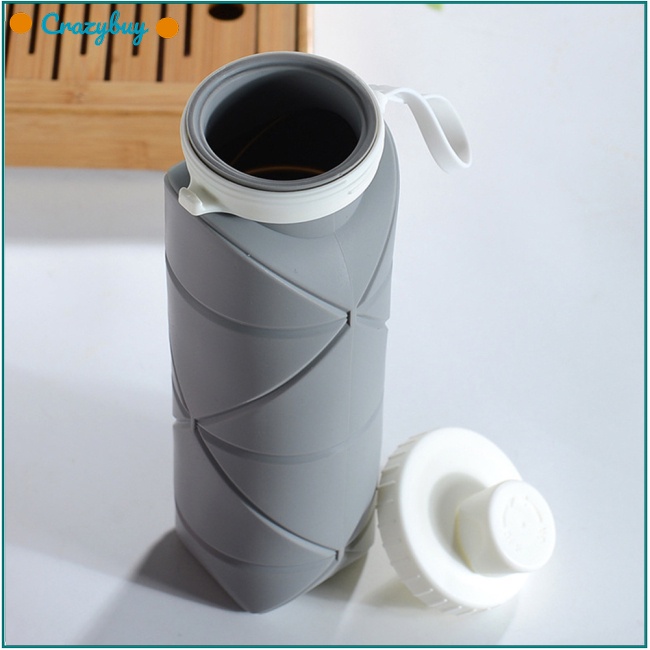 Cr Bình Nước 600ml Có Thể Gấp Gọn Chống Tràn Tiện Dụng Mang Theo Du Lịch Cắm Trại