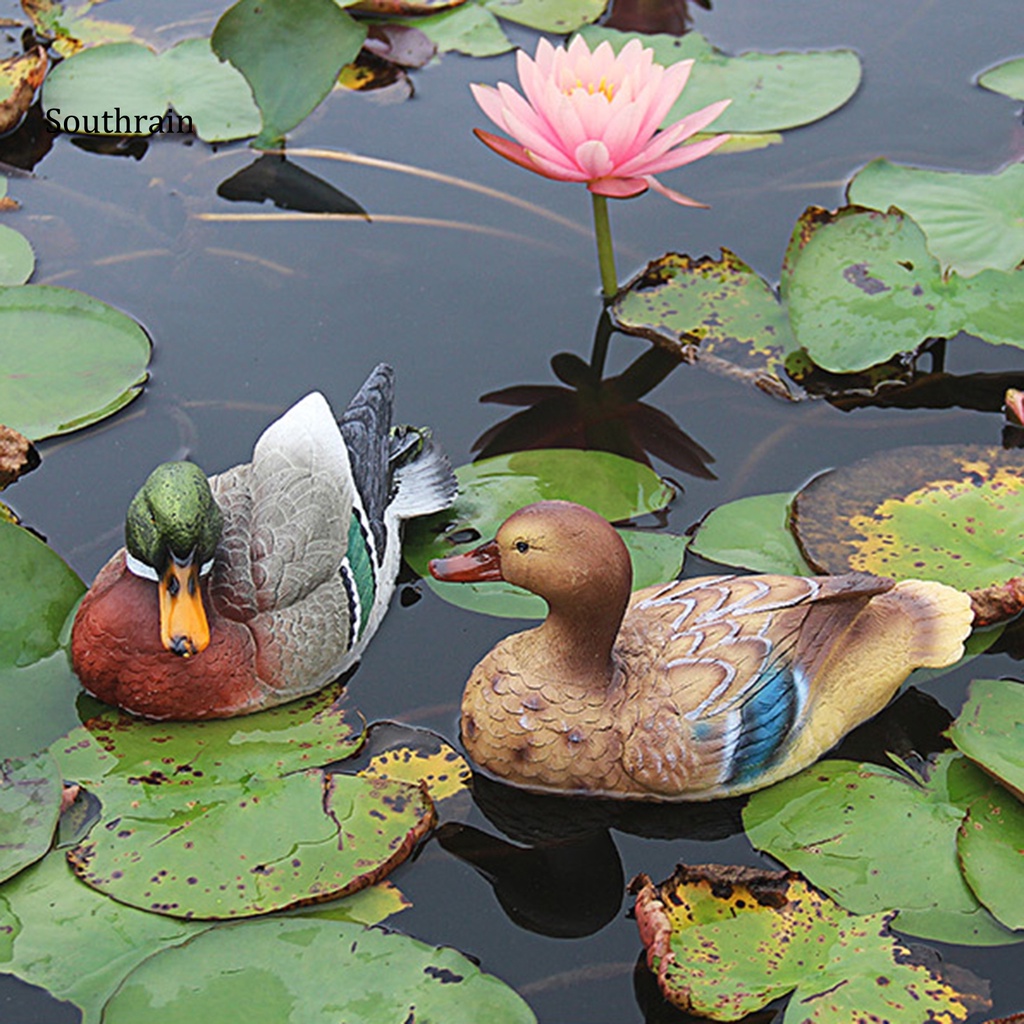 Tượng Vịt Mandarin Nghệ Thuật Bằng Resin Dành Cho Trang Trí Hồ Bơi