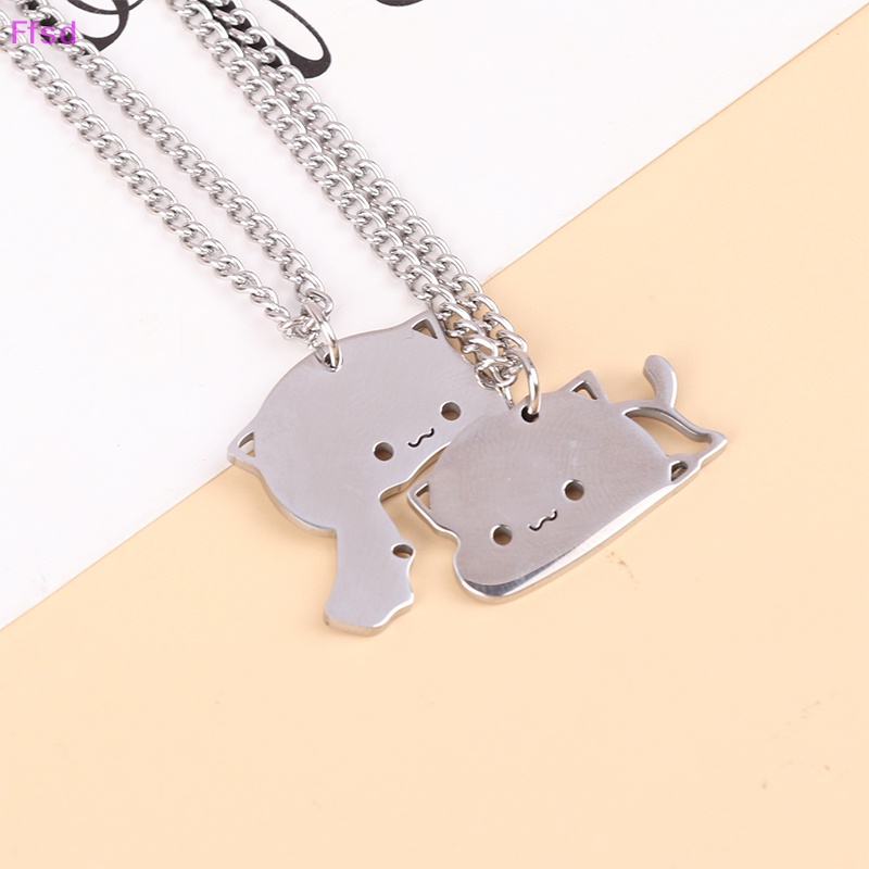 {Ffsd} Vòng cổ Mặt Hình Mèo Bằng Thép Không Gỉ Phù Hợp Làm Quà Cho Ngày Của Valene