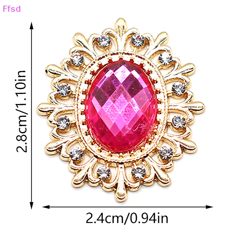 Bộ 2 Nút Kim Loại Acrylic Hợp Kim Dùng May Vòng Tay / Vòng cổ DIY