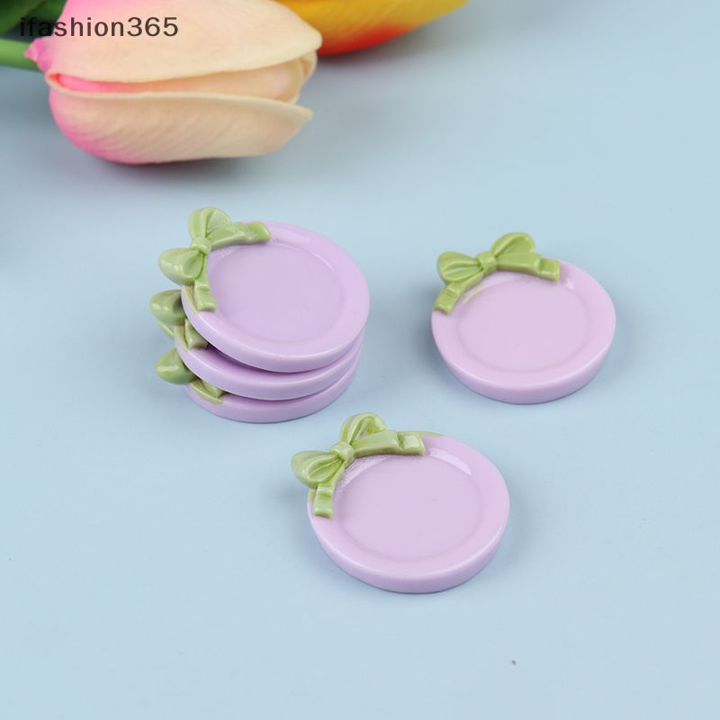 Set 5 Đĩa Đựng Món Tráng Miệng Mini Tỉ Lệ 1: 12 Dùng Trang Trí Nhà Búp Bê