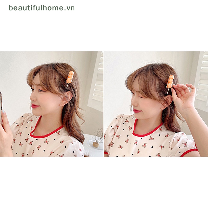 [beautifulhome] Kẹp Tóc Hình Thức Ăn Vui Nhộn Cho Bé Gái [beauty]