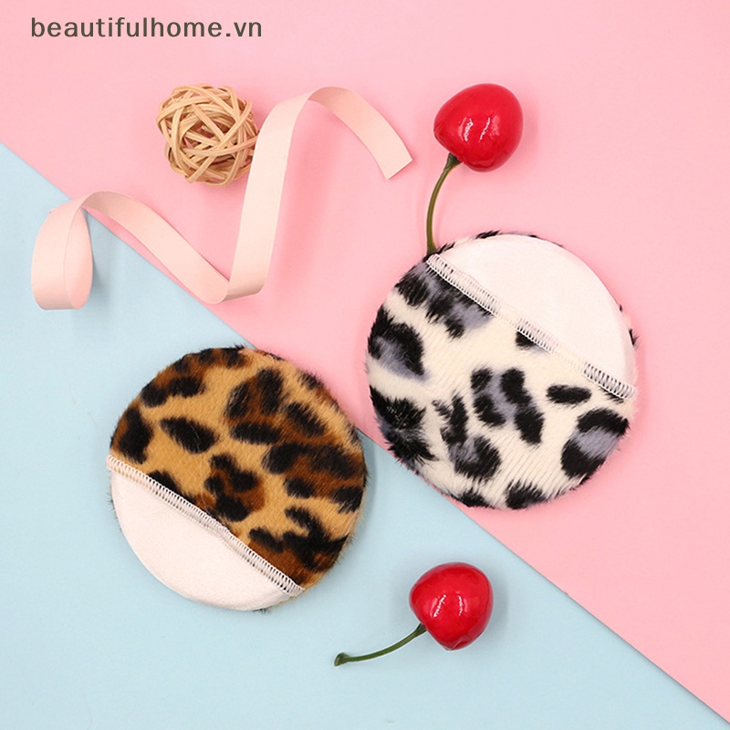 1 Mút Trang Điểm Mini Bằng Cotton Họa Tiết Da Báo