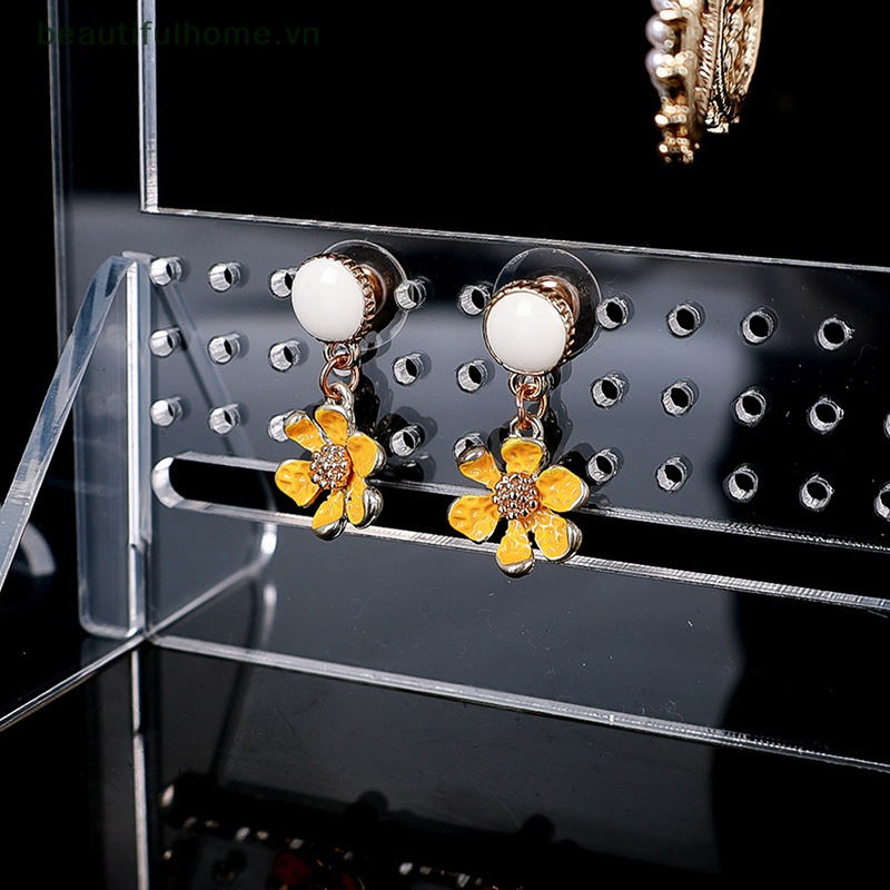 Giá Đỡ Trưng Bày Bông Tai / Dây Chuyền Bằng Acrylic Trong Suốt