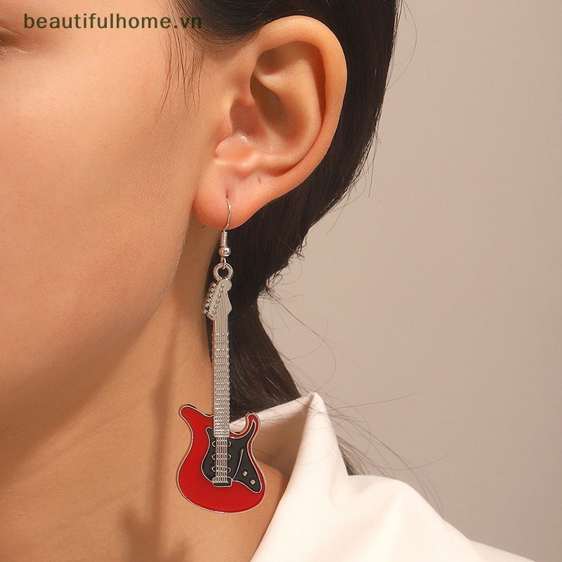 Bông Tai Acrylic Hình Đàn Guitar Cổ Điển Cho Nữ