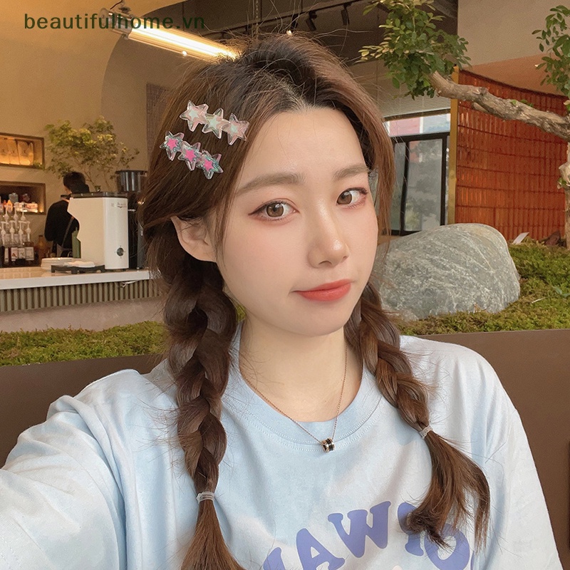 Kẹp Tóc Ba Chấu Hình Ngôi Sao Lấp Lánh Thời Trang Mới Y2K Cho Nữ
