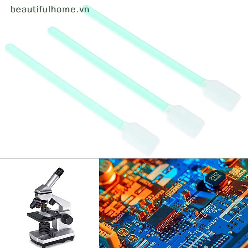 Set 100 Tăm Bông Đầu Xốp Làm Sạch Cho Máy In / Tia Uv