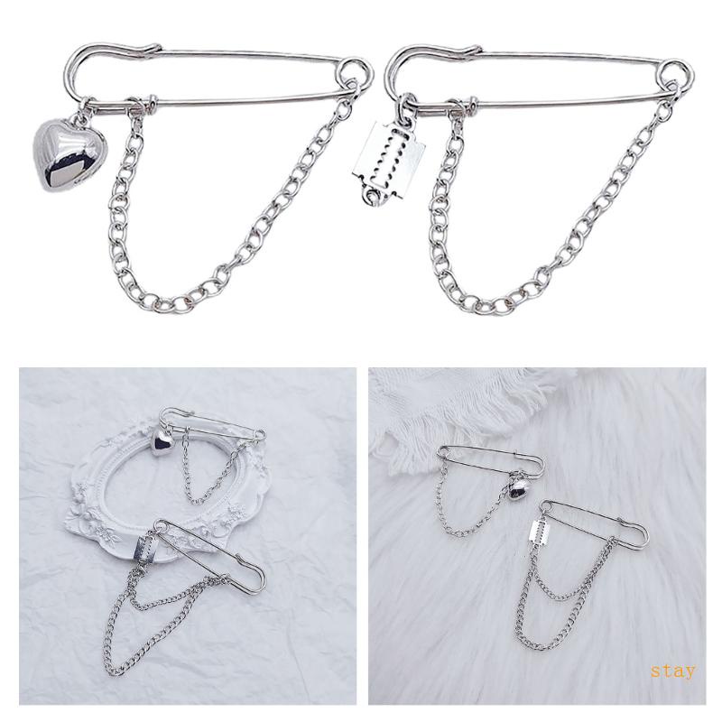 Ghim Cài Áo Hình Trái Tim Phối Tua Rua Thời Trang