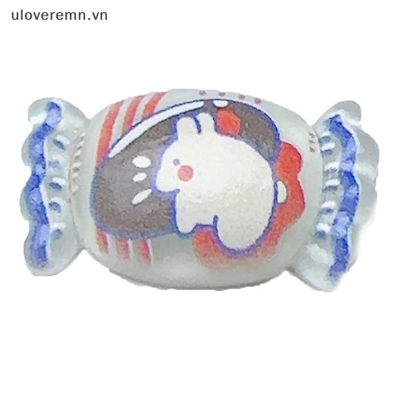 Set 5 Kẹp Tóc Hình Cây Kem Mini Bằng Nhựa Resin Phát Quang DIY Trang Trí Điện Thoại / Giày Dép