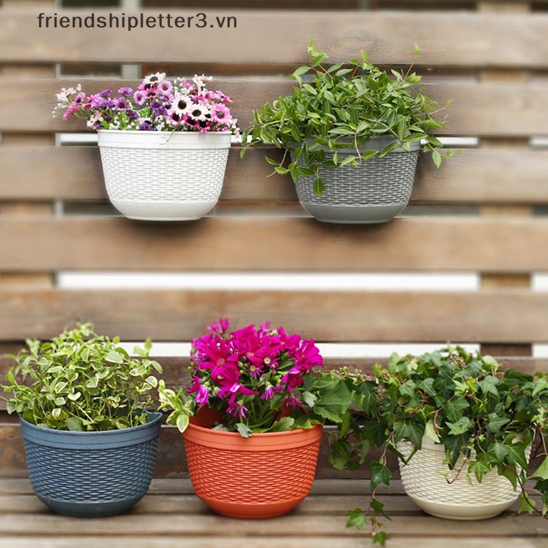 / / Mới / / Chậu Hoa Nhựa Hình Bán Nguyệt Treo Tường Trang Trí Nội Thất.