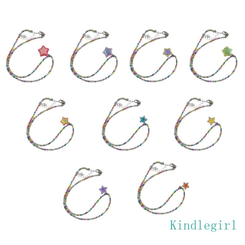 Vòng cổ Chuỗi Hạt Nhiều Màu Phong Cách Bohemian Thời Trang Cho Nữ