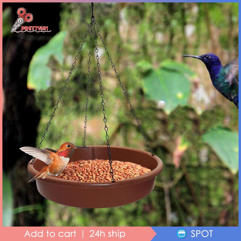 Khay Đựng Thức Ăn Và Thức Ăn Kèm Dây Xích Dành Cho Chim Vẹt Ngoài Trời Prettyia1