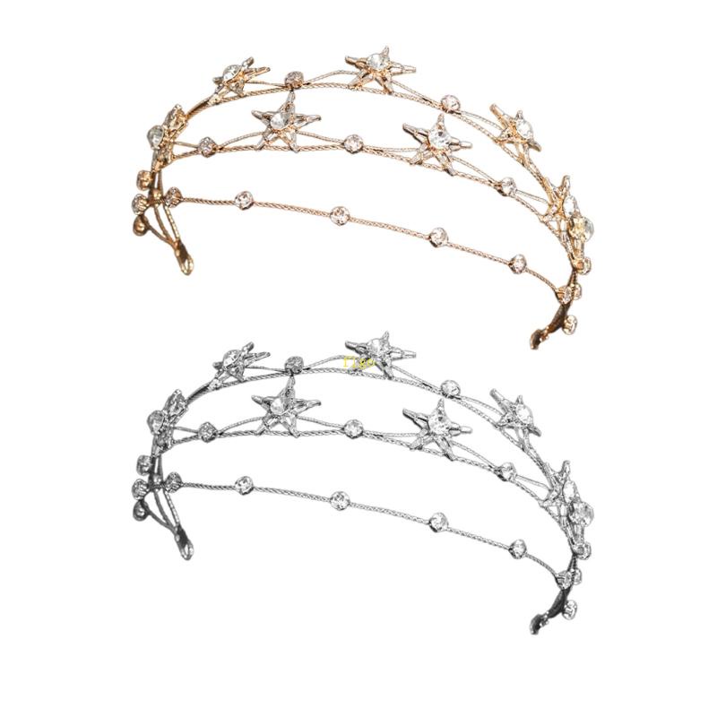 Flgo Băng Đô Hình Ngôi Sao Đính Đá Lấp Lánh Phong Cách Baroque Cho Bé Gái