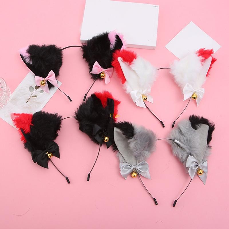 Băng Đô Tai Mèo Bông Mềm Mại Hóa Trang Cho Nữ