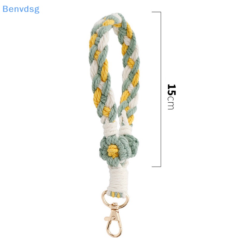 Benvdsg &gt; Móc Chìa Khóa Dệt Thủ Công DIY Hình Hoa Cúc Nhỏ Phong Cách Vintage Thời Trang Sáng Tạo