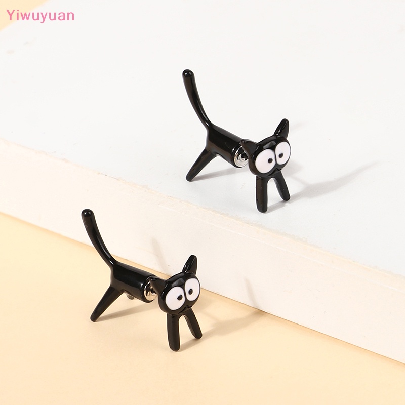 1 Đôi Bông Tai Hình Mèo Đen Đáng Yêu Cho Nữ