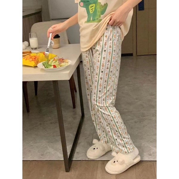 Quần Ngủ In Họa Tiết Hoạt Hình Đáng Yêu Dành Cho Nữ-AC0414