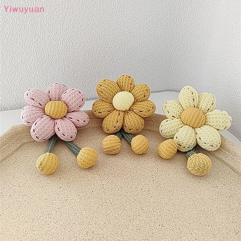 < Yiwuyuan > Trâm Cài Áo Dệt Kim Hình Hoa Hướng Dương Dễ Thương Phụ Kiện Quần Áo Túi Xách
