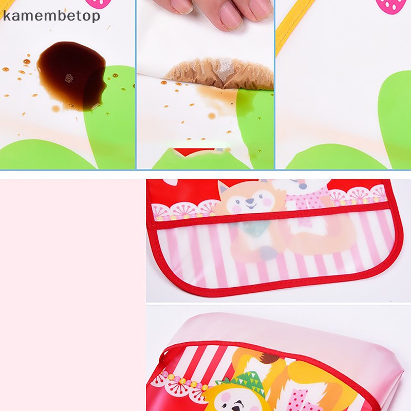 Yếm Ăn Chống Thấm Nước In Họa Tiết Hoạt Hình Đáng Yêu Cho Bé