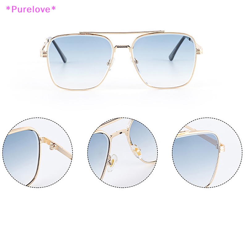 Kính Mát Gọng Vuông Màu Gradient Thời Trang Cho Nam Mới