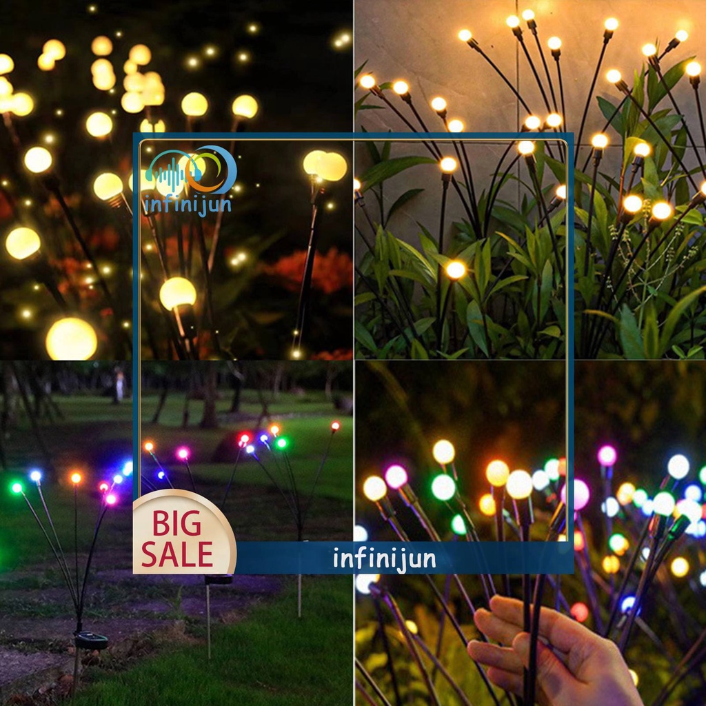 Đèn Led 8 Bóng Trang Trí Sân Vườn Sử Dụng Năng Lượng Mặt Trời