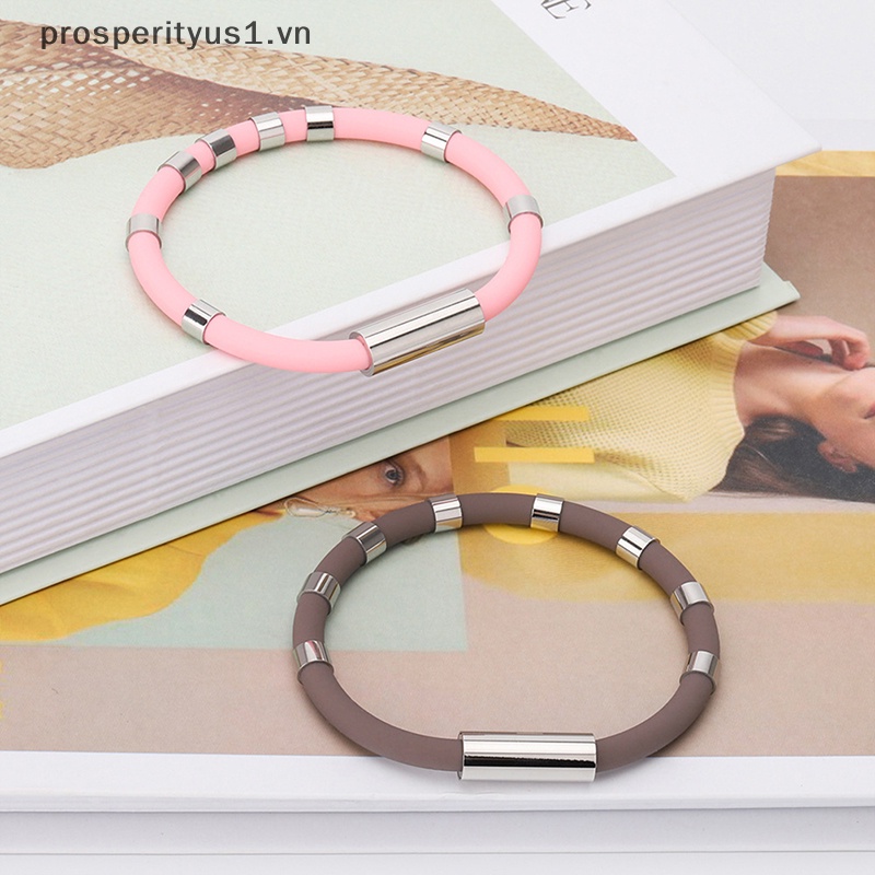 [prosperityus1] Vòng Đeo Tay Thể Thao Từ Tính Bằng Silicon Chống Tĩnh Điện Cho Nam Và Nữ