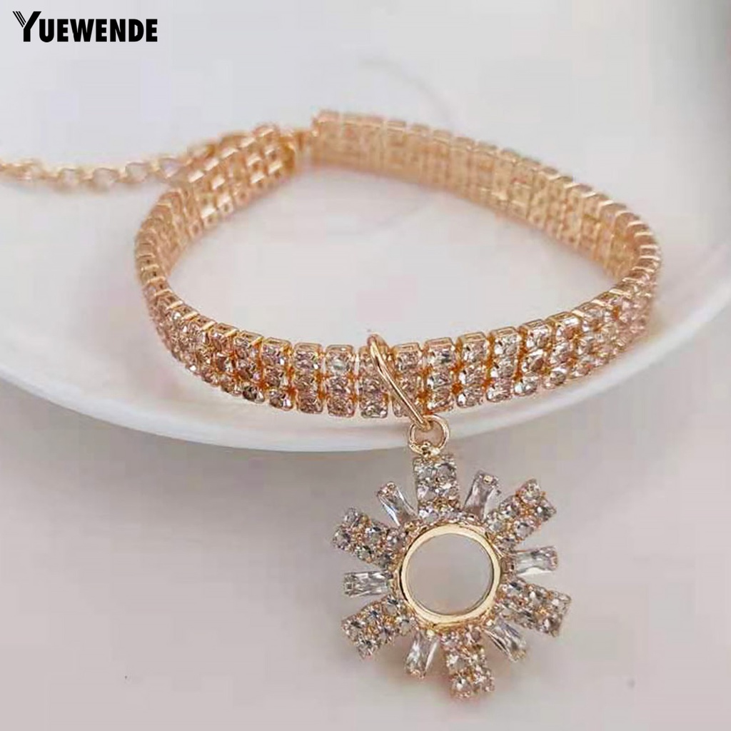 Vòng Cổ Đính Đá Sáng Bóng Thanh Lịch Cho Thú Cưng YQ.E
