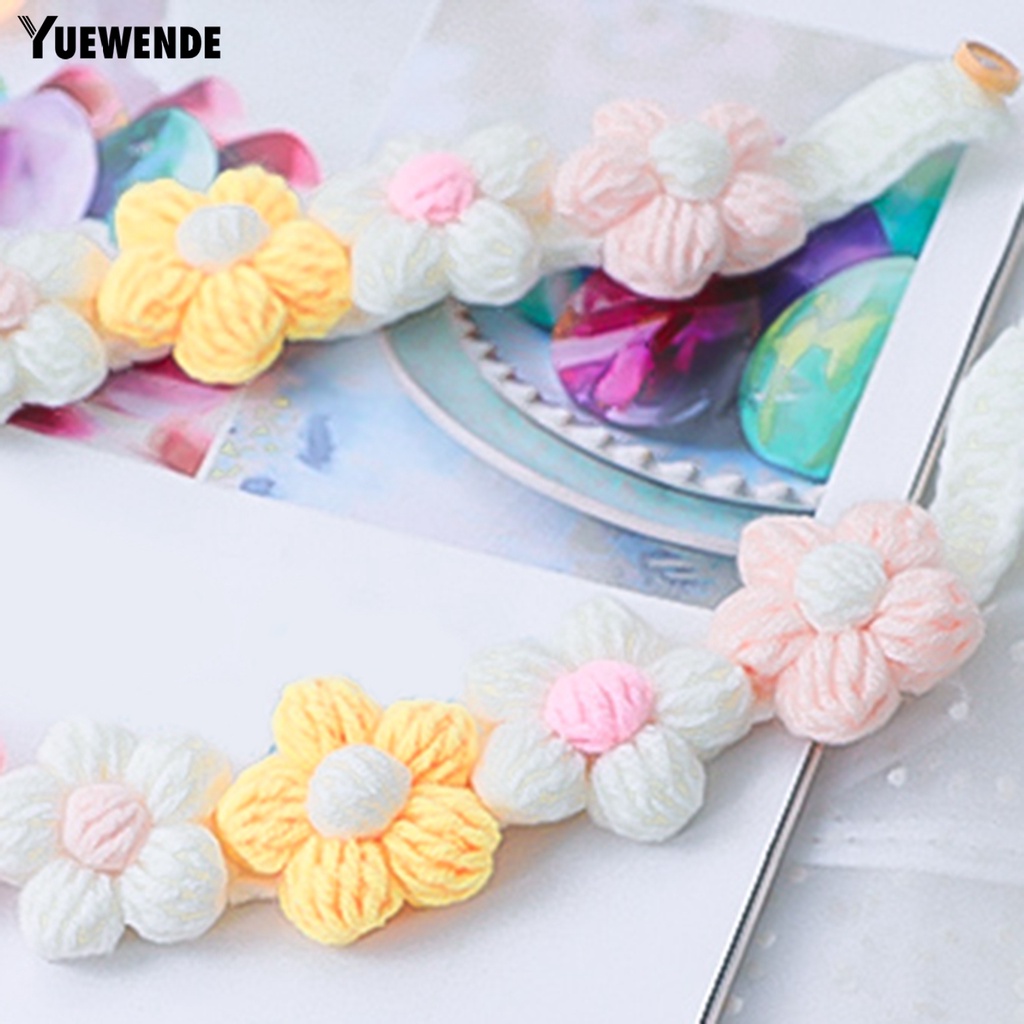 Vòng Cổ YQ.E Bắt Mắt Thú Cưng Bằng Cotton Hình Hoa Có Thể Điều Chỉnh Được