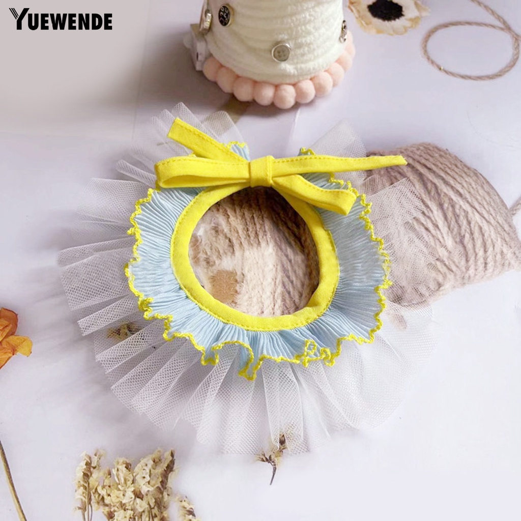 Yếm Đeo Cổ YQ.E Bằng Polyester Siêu Mềm Nhiều Lớp Thắt Nơ Xinh Xắn Cho Thú Cưng