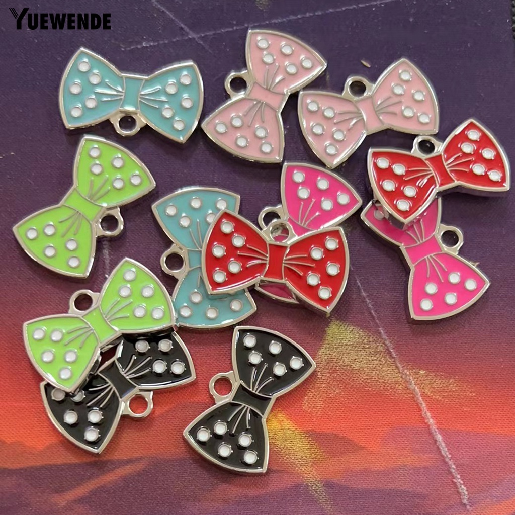 Yq.e Thẻ ID Thú Cưng Bằng Hợp Kim Kẽm Hình Nơ Chống Ăn Mòn Phong Cách Cho Thú Cưng