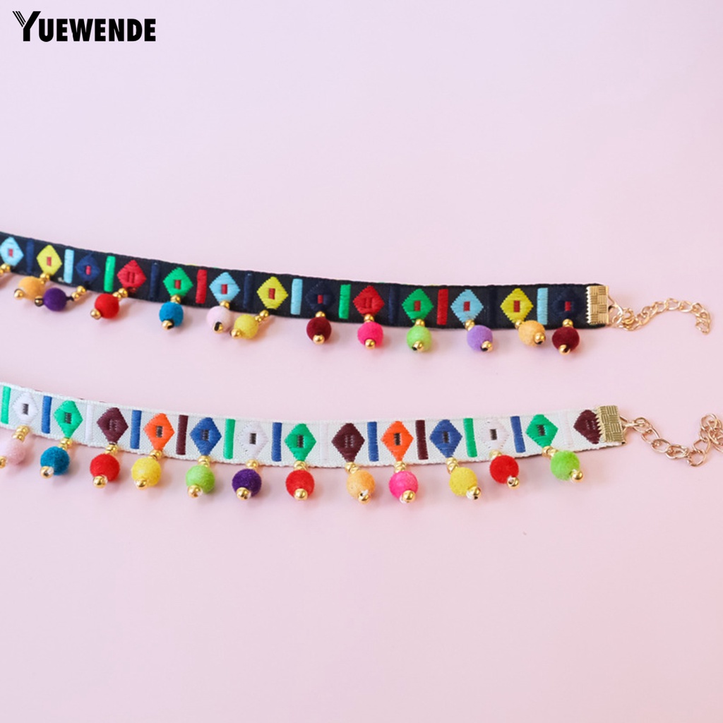 Vòng Cổ Gắn Quả Bông Tua Rua Nhiều Màu Sắc Cho Thú Cưng