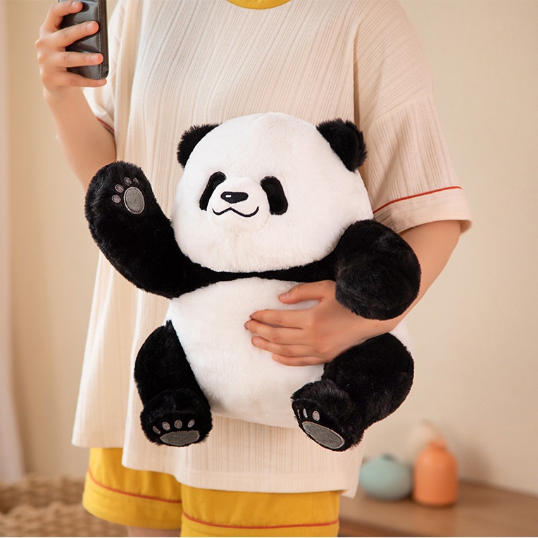 Gấu Trúc Nhồi Bông Màu Trắng Đen Dễ Thương