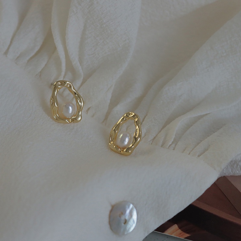 Khuyên Tai Đính Ngọc Trai Tự Nhiên Cao Cấp Phong Cách Hàn Quốc 2023