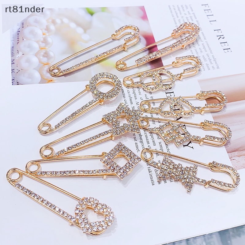 Rt Ghim Cài Áo Khoác Cardigan Sweater / Trang Phục Hóa Trang Đính Đá Đơn Giản Phổ Biến Hợp Thời Trang Dành Cho Bạn Nữ n