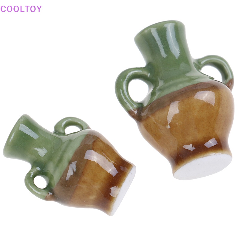 Set 2 Lọ Hoa Gốm Mini 1: 12 Trang Trí Nhà Búp Bê